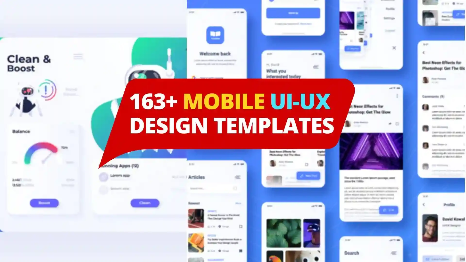 163+ Mobile UI/UX Design Templates