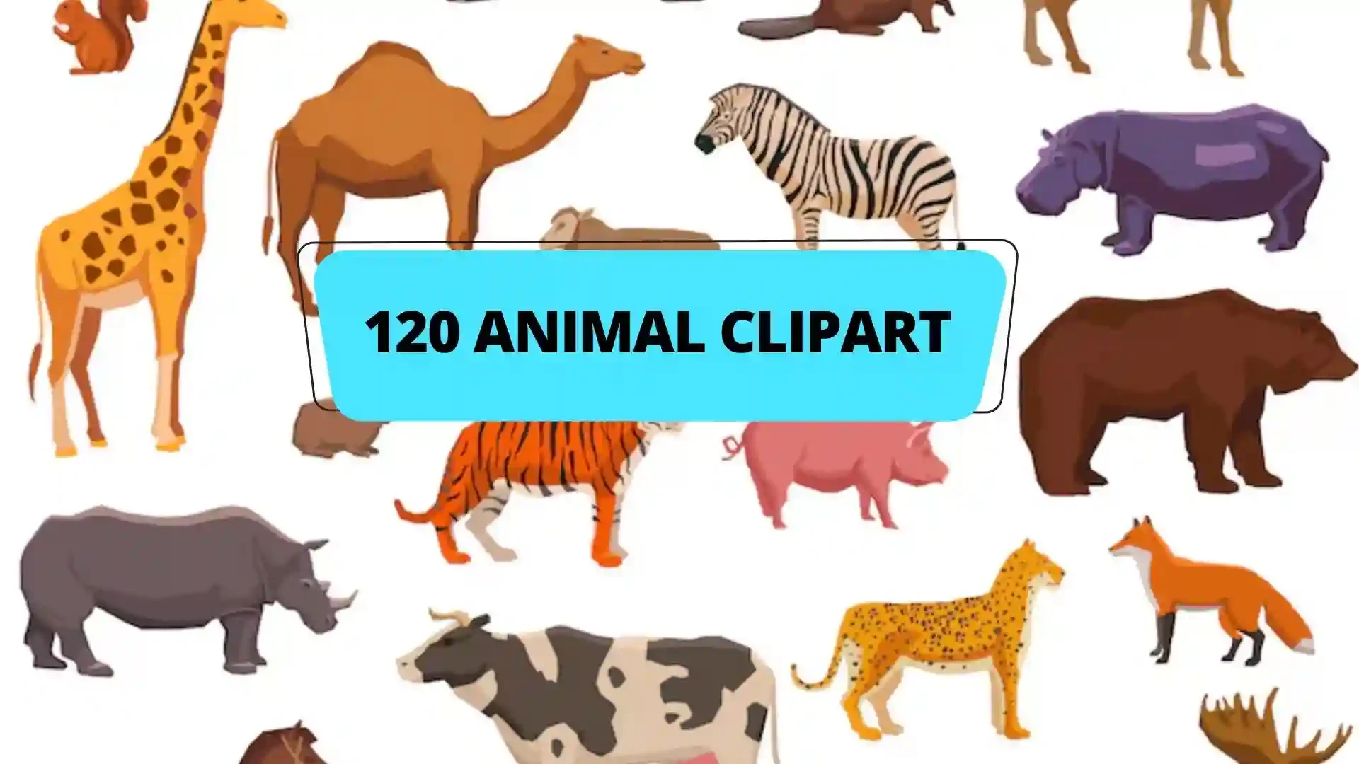 120+ Animal Clipart Bundle
