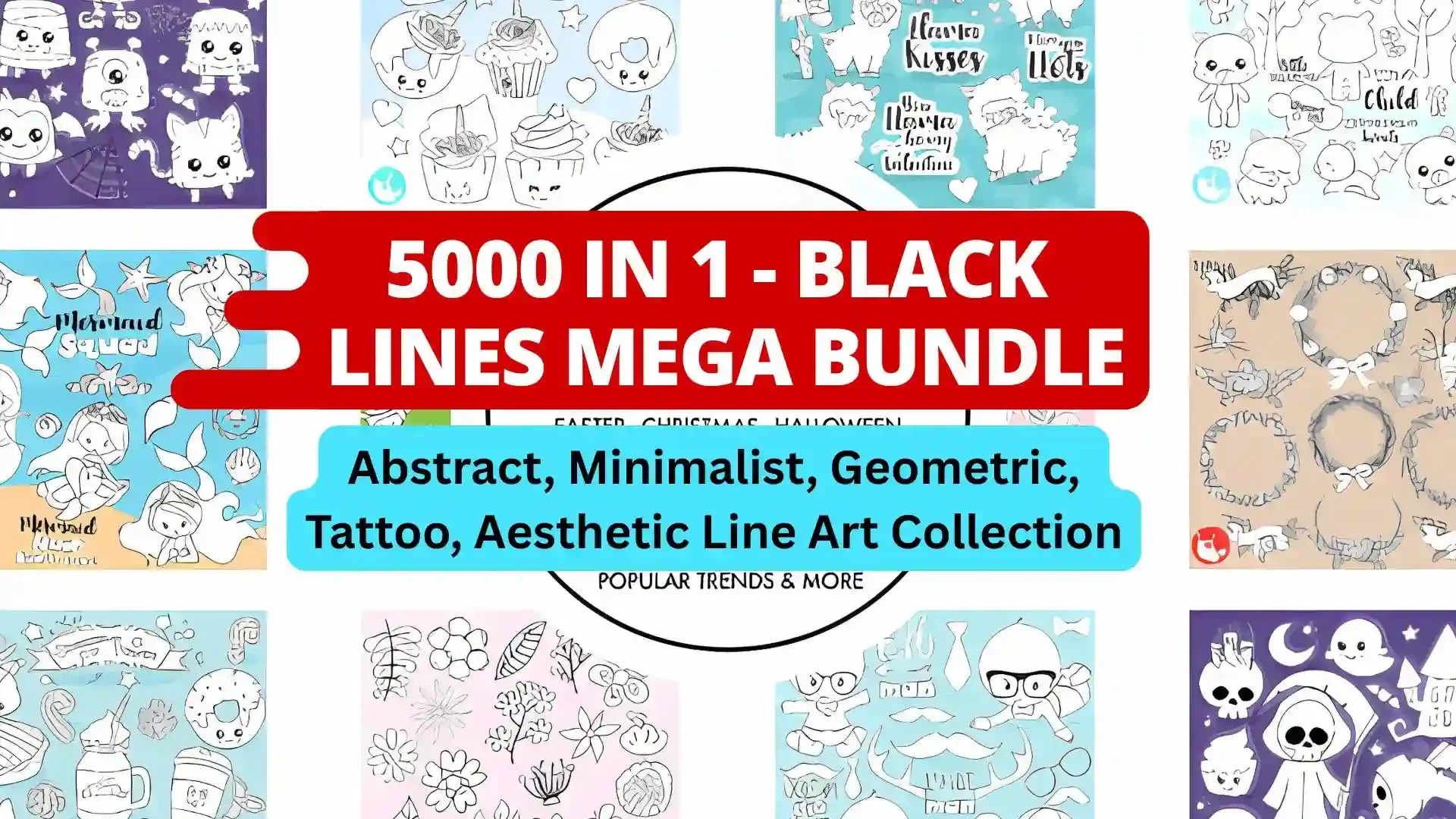 5000-in-1 Black Lines Mega Bundle