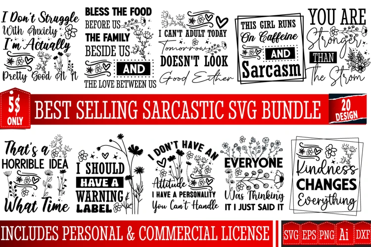 Sarcastic SVG Bundle,Funny SVG Bundle