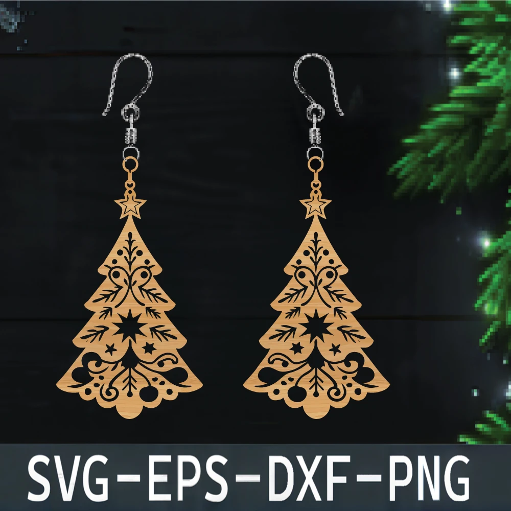 Christmas Ornament Laser Cut Earring