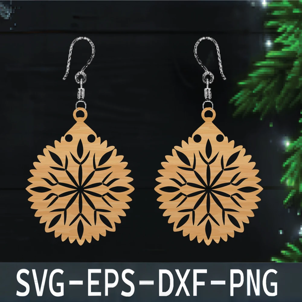 Christmas Ornament Laser Cut Earring