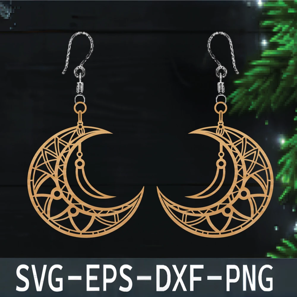 Crescent Moon Laser Cut Design