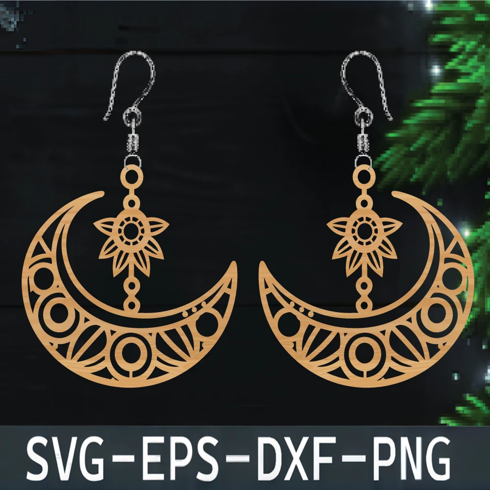 Crescent Moon Laser Cut Design