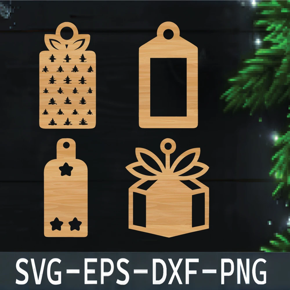 Laser Cut Christmas Gift Tag Bundle