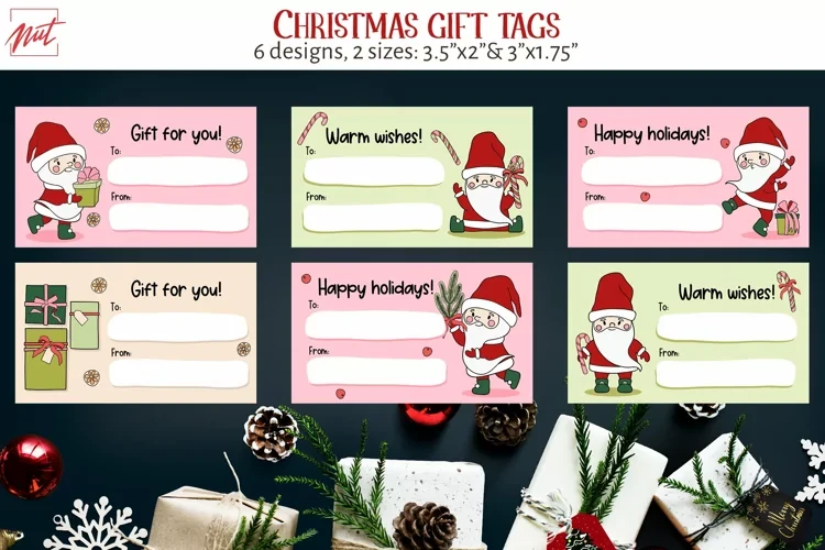Christmas tags stickers