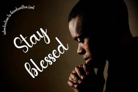 Stay Blessed Fonts | Elegant Handwritten Script for Inspirational Quotes, Invita
