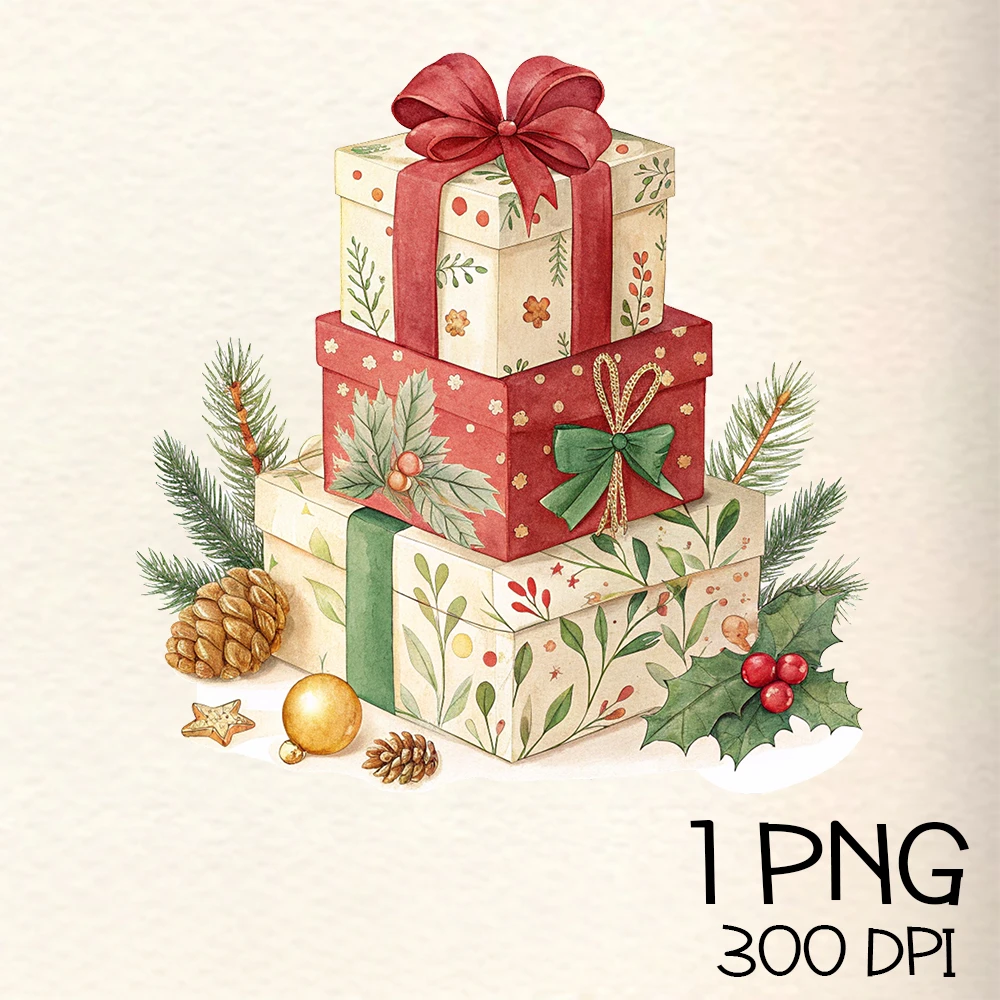 Christmas Gifts Box PNG Clipart