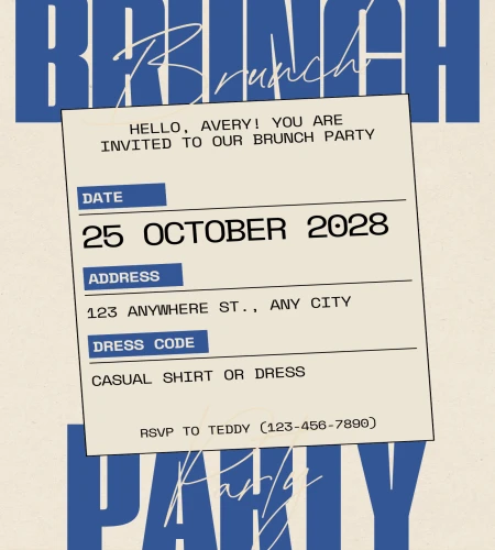 Party Invitation Canva Template