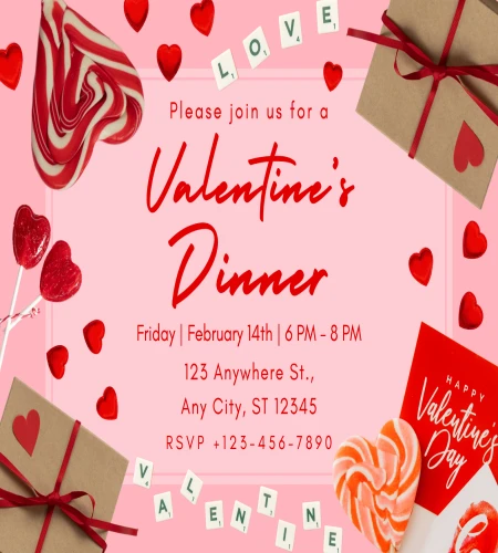 Valentine's Day Dinner Invitation